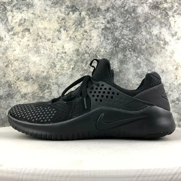 Nike Men's Size 7.5 Free TR V8 Triple Black Lace-Up Training Sneakers AH9395-003
