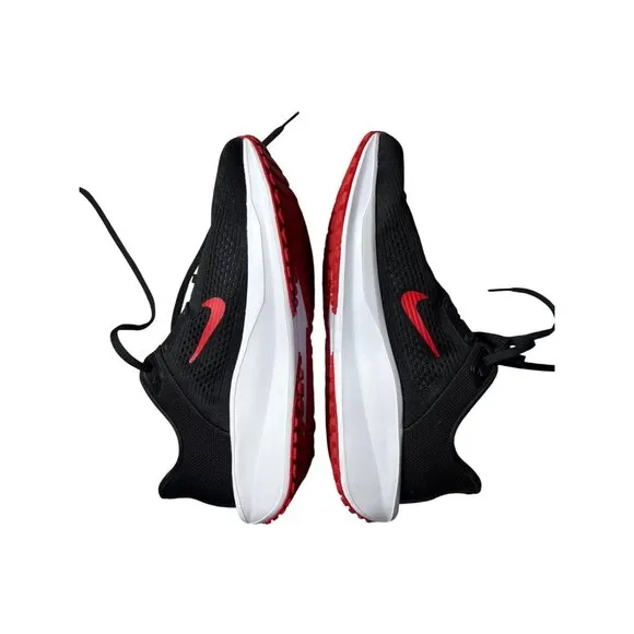 Nike Men’s Size 9.5 Black White Red Quest 6 ComfiRide Road Running Shoes