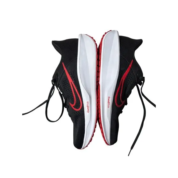 Nike Men’s Size 9.5 Black White Red Quest 6 ComfiRide Road Running Shoes