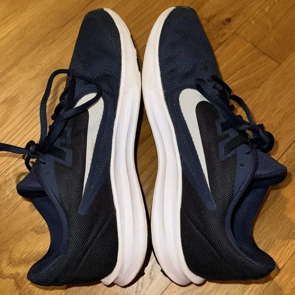 Nike men’s sneakers running downshifter 12 13 navy blue black shoes 9 gray road