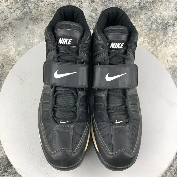 Nike Men's VTG Size 15 Football Black Closed Toe Lace-Up Sneakers 821030-011