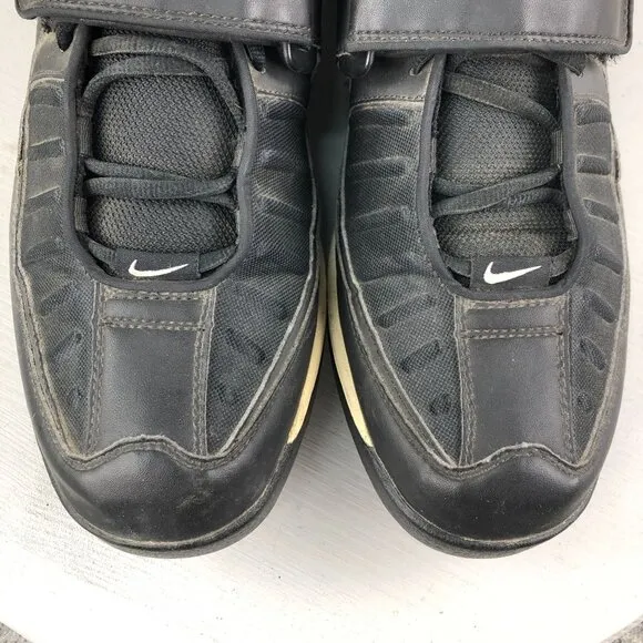 Nike Men's VTG Size 15 Football Black Closed Toe Lace-Up Sneakers 821030-011