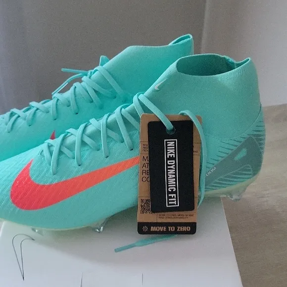 Nike Mercurial Superfly 10 Academy Soccer Cleats in Teal and Pink