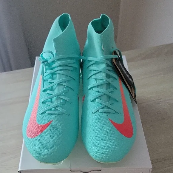Nike Mercurial Superfly 10 Academy Soccer Cleats in Teal and Pink