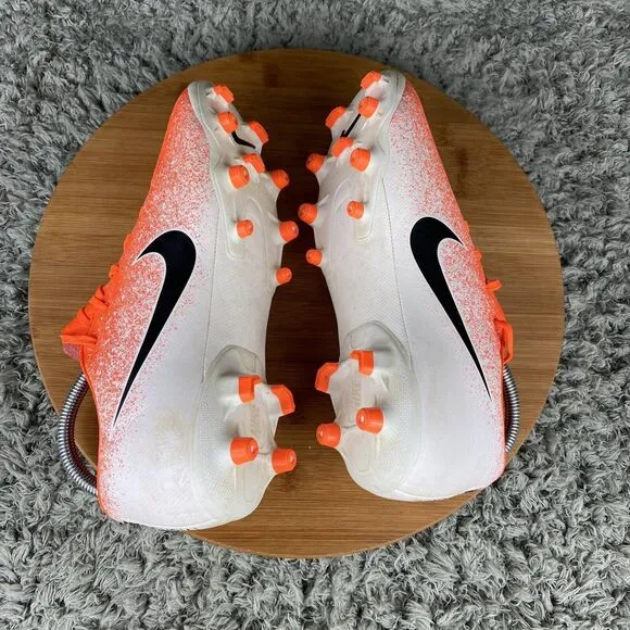 Nike Mercurial Vapor 12 MG Cleats Men's 7.5 Crimson Orange White AH7573-801
