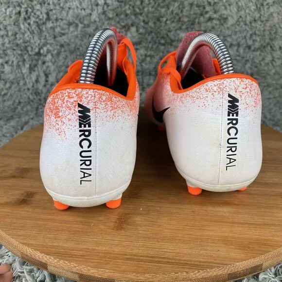 Nike Mercurial Vapor 12 MG Cleats Men's 7.5 Crimson Orange White AH7573-801