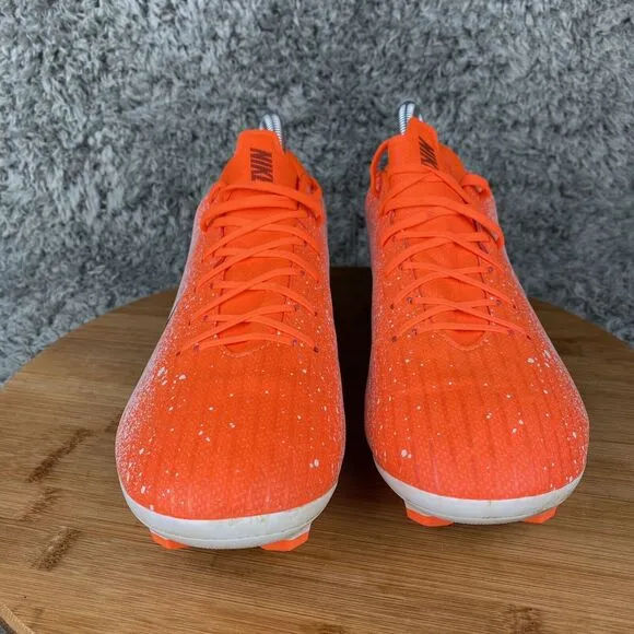 Nike Mercurial Vapor 12 MG Cleats Men's 7.5 Crimson Orange White AH7573-801