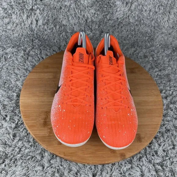 Nike Mercurial Vapor 12 MG Cleats Men's 7.5 Crimson Orange White AH7573-801