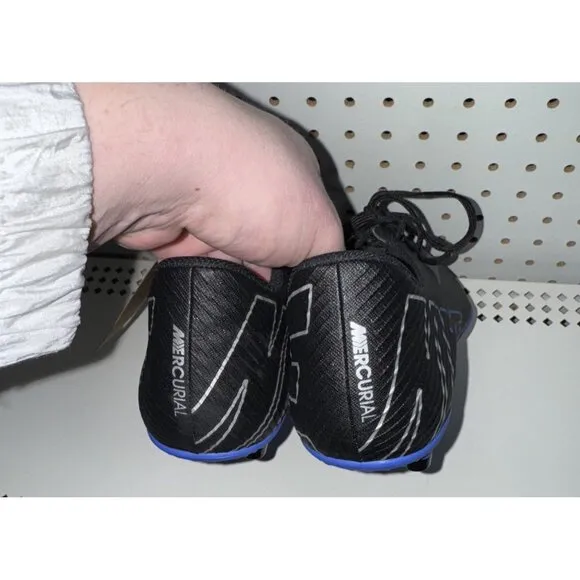 Nike Mercurial Vapor 15 Club FG Mens Soccer Cleats Size 10.5 Black Blue
