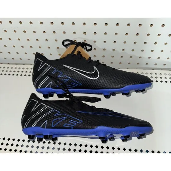 Nike Mercurial Vapor 15 Club FG Mens Soccer Cleats Size 10.5 Black Blue