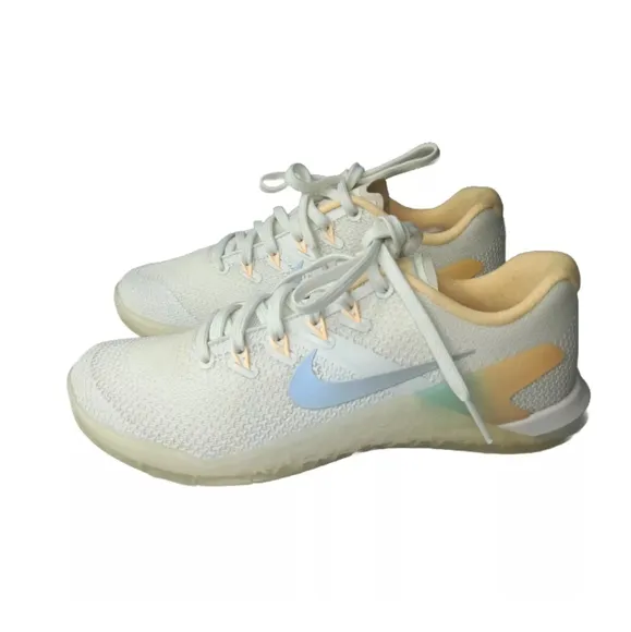 Nike Metcon 4 Rise Shoes Women's Size 7 Gradient White Orange AH8184 100