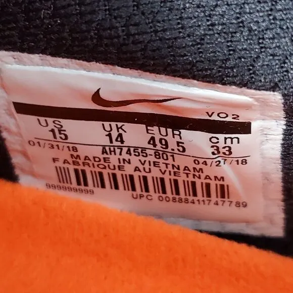 Nike Metcon 4 Training Shoes Mens 15 Orange White Tennessee Vols AH7455-801 Ne