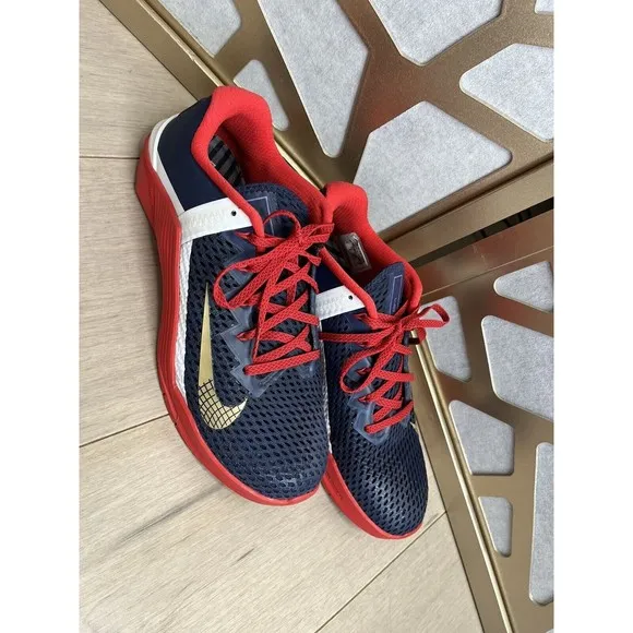 Nike Metcon 6  Men Sz 9 Blue Training Crossfit Athletic Shoe DA2894-991 Sneakers