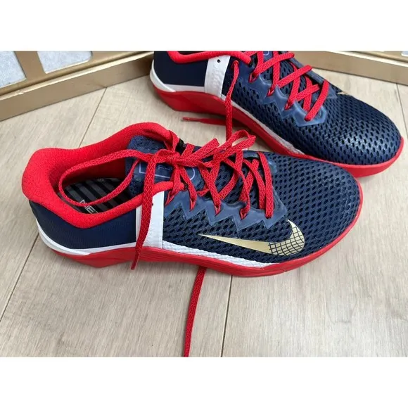 Nike Metcon 6  Men Sz 9 Blue Training Crossfit Athletic Shoe DA2894-991 Sneakers