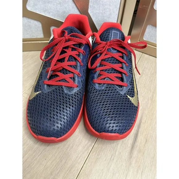 Nike Metcon 6  Men Sz 9 Blue Training Crossfit Athletic Shoe DA2894-991 Sneakers