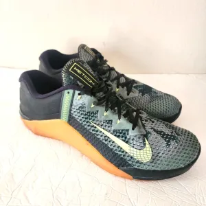 Nike Metcon 6 Training Shoes Mens Size 15 Green Camo Black Gum Gym Athletic