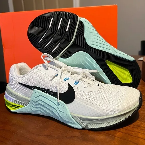 Nike Metcon 7 White Black Barely Green Womens Training Shoes sea foam $140