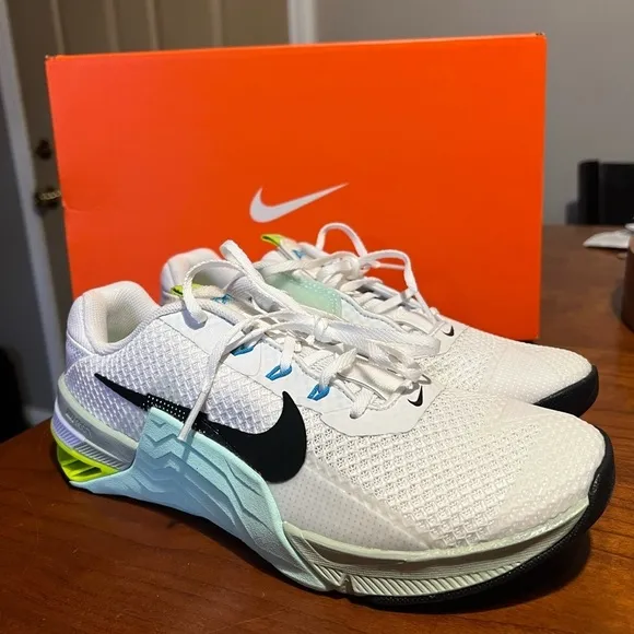 Nike Metcon 7 White Black Barely Green Womens Training Shoes sea foam $140