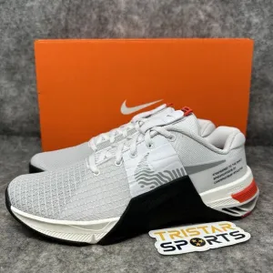 Nike Metcon 8 Training Shoes Womens Size 8 White Black Red DO9327-102