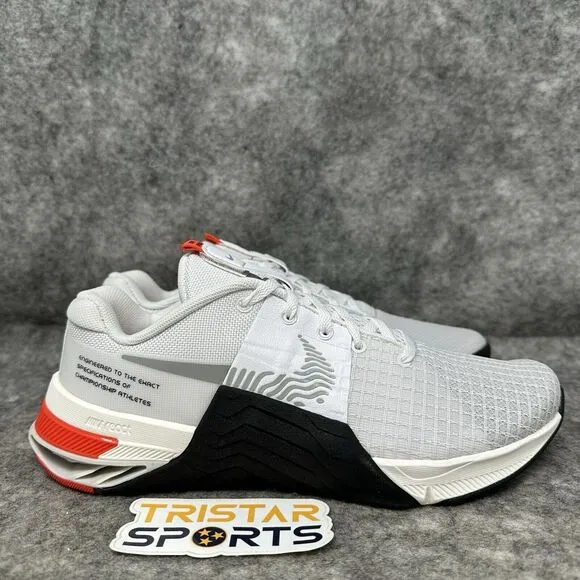 Nike Metcon 8 Training Shoes Womens Size 8 White Black Red DO9327-102