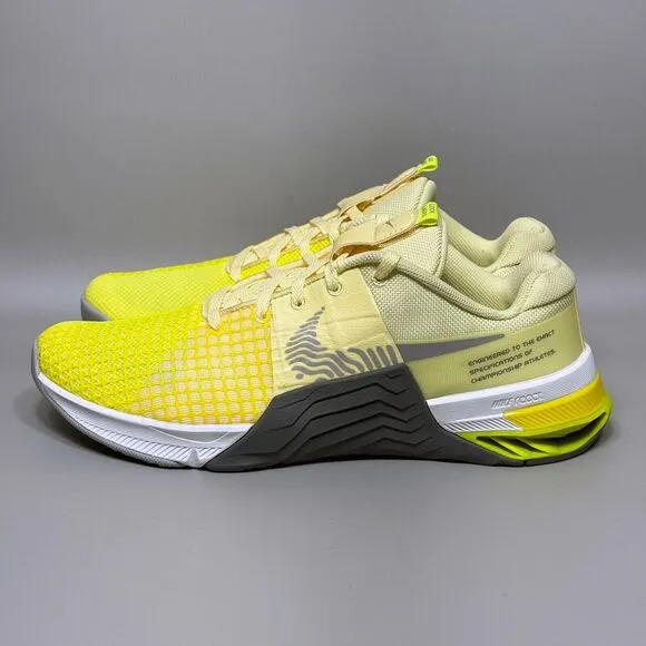 Nike Metcon 8 Womens Size 9 Training Shoes Sneaker Citron Tint Yellow DO9327-801