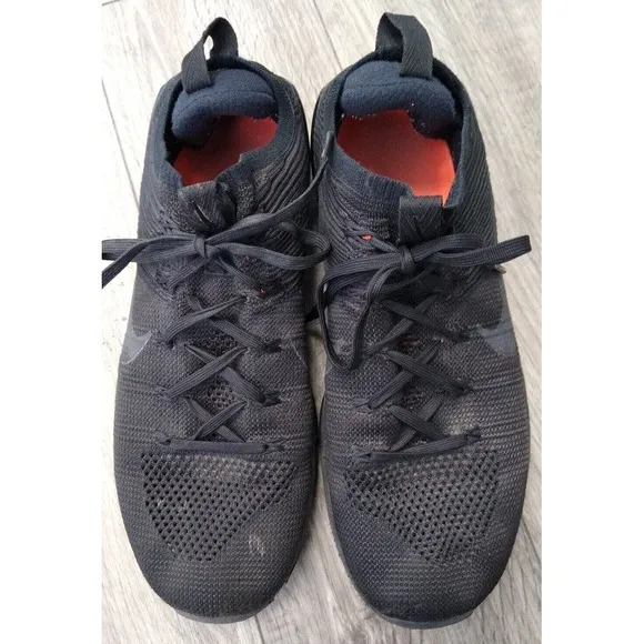 Nike Metcon Men's 10.5 DSX FlyKnit 2 Black Hyper Crimson Shoes Weight Training