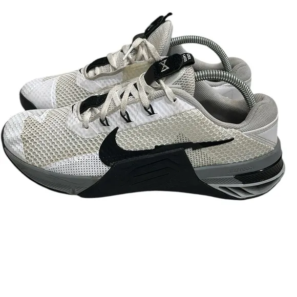 Nike Metcon Seven CrossFit Gym Training Sneakers Shoes Black  White Grey SZ 8.5