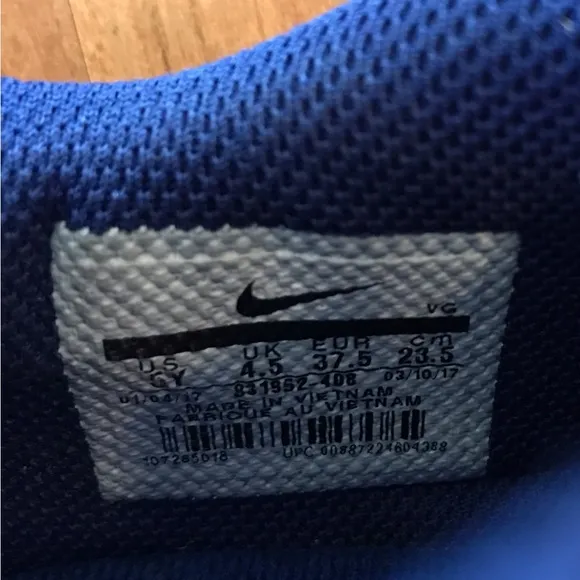 Nike | Nike Jr blue/yellow/orange Mercurial Vapor 15 outdoor soccer shoes, sz 5Y