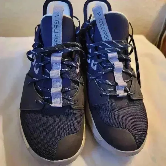 Nike Paul George Paulette Blue Basketball Sneakers Mens 9