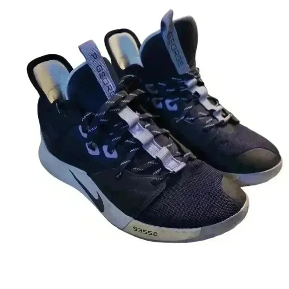 Nike Paul George Paulette Blue Basketball Sneakers Mens 9