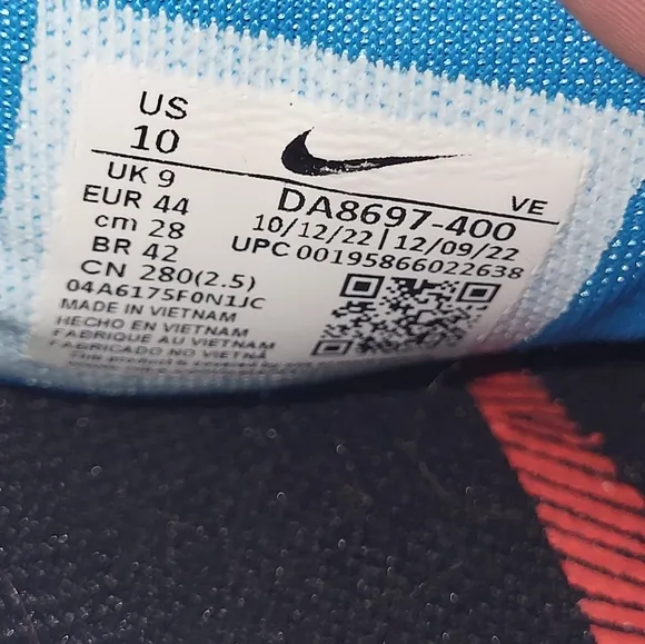 Nike Pegasus Trail 3 Men's DA8697-400 Blue Trail Running Shoes Size 10