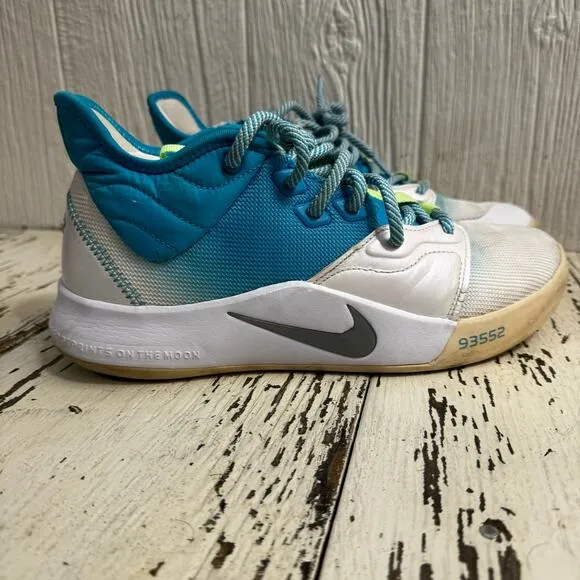 Nike PG 3 Paul George Lure Platinum Blue Basketball Shoes Men’s Sz 9 A02607-005