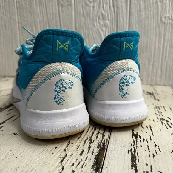 Nike PG 3 Paul George Lure Platinum Blue Basketball Shoes Men’s Sz 9 A02607-005