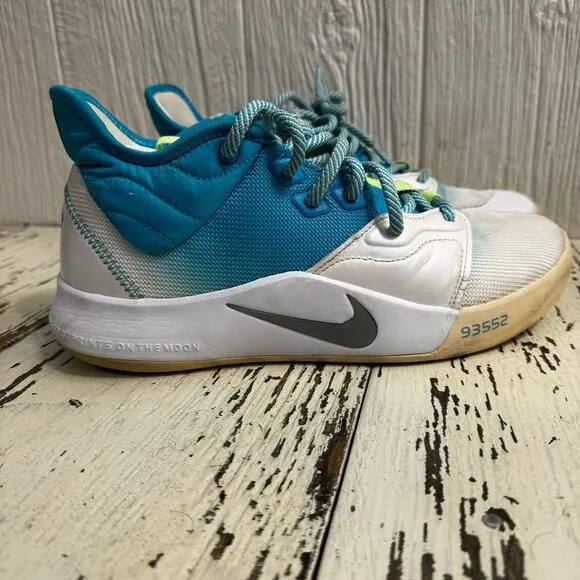 Nike PG 3 Paul George Lure Platinum Blue Basketball Shoes Men’s Sz 9 A02607-005