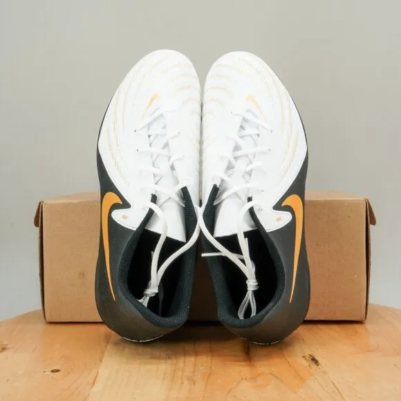 Nike Phantom GX Club FG Men's Size 11.5 Soccer Football Cleats White Black Gold