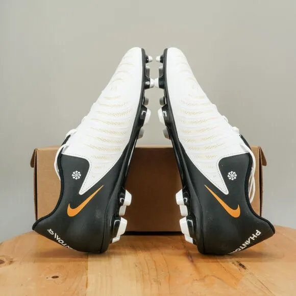 Nike Phantom GX Club FG Men's Size 11.5 Soccer Football Cleats White Black Gold