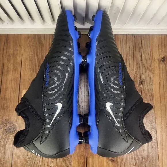 Nike Phantom GX Academy DF FG/MG DD9472-040 Women Sz 10 Black Blue Soccer Cleats