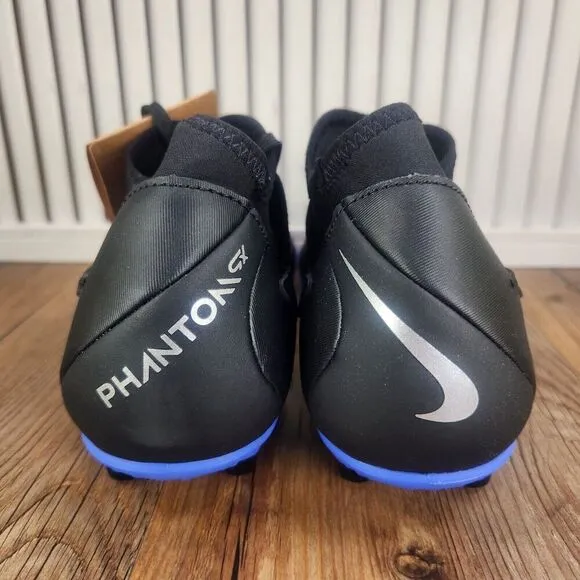 Nike Phantom GX Academy DF FG/MG DD9472-040 Women Sz 10 Black Blue Soccer Cleats
