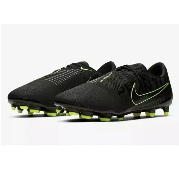 Nike Phantom Venom Pro FG Black-Volt Soccer Cleats