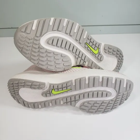Nike React Escape Run FlyKnit Pink Oxford Volt Running Training Sneakers Women 8