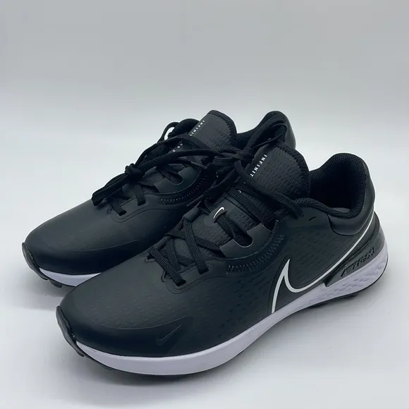 Nike React Infinity Pro 2 DJ5593-015 black/white golf cleats mens size 8.5