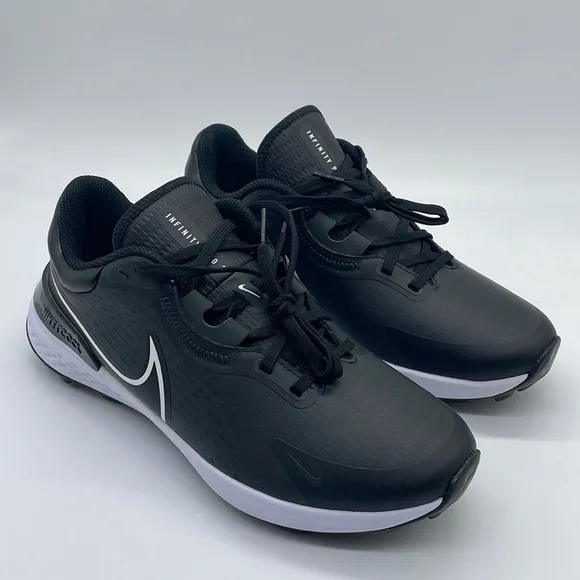 Nike React Infinity Pro 2 DJ5593-015 black/white golf cleats mens size 8.5