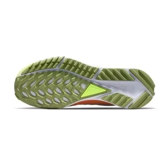 Nike React Pegasus Trail 4 Grey/Volt-Orange Running Shoe DJ6158 002 Mens 10.5