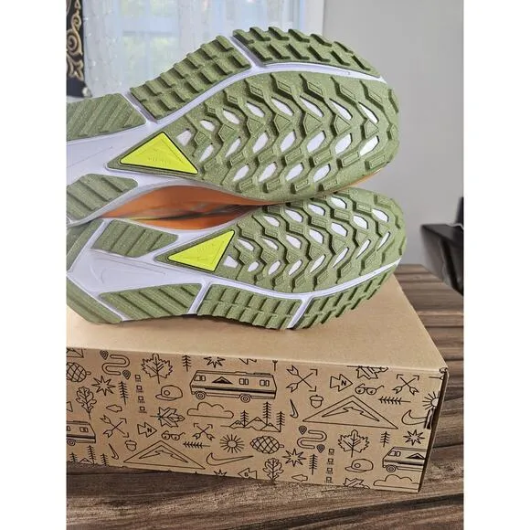 Nike React Pegasus Trail 4 Grey/Volt-Orange Running Shoe DJ6158 002 Mens 10.5