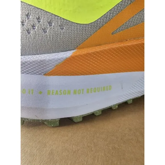 Nike React Pegasus Trail 4 Grey/Volt-Orange Running Shoe DJ6158 002 Mens 10.5