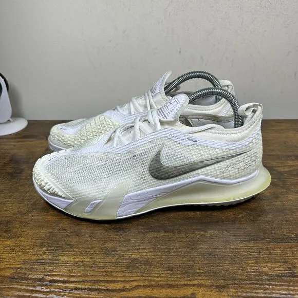 Nike React Vapor‎ Tennis Shoes White Metallic Silver Women's Size 9