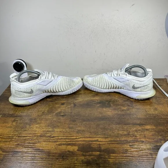 Nike React Vapor‎ Tennis Shoes White Metallic Silver Women's Size 9