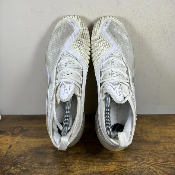 Nike React Vapor‎ Tennis Shoes White Metallic Silver Women's Size 9