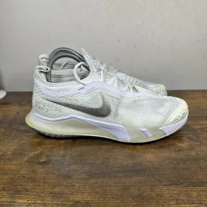Nike React Vapor‎ Tennis Shoes White Metallic Silver Women's Size 9