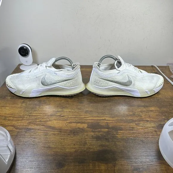 Nike React Vapor‎ Tennis Shoes White Metallic Silver Women's Size 9